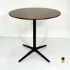Ban cafe tron mat go MDF phu veneer chan thep OTTO 3 Bàn cafe tròn mặt gỗ MDF phủ veneer chân thép OTTO - Ảnh 3