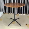 Ban cafe tron mat go MDF phu veneer chan thep OTTO 5 Bàn cafe tròn mặt gỗ MDF phủ veneer chân thép OTTO - Ảnh 4