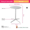 Ban cafe tron mat go chan thep OPAL 2 Bàn cafe tròn mặt gỗ chân thép OPAL - Ảnh 2