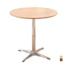 Ban cafe tron mat go phu verneer chan inox FLINT Ban cafe tron mat go phu verneer chan inox FLINT