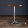 Ban cafe tron mat go phu verneer chan inox FLINT 4 Bàn cafe tròn mặt gỗ phủ verneer chân inox FLINT - Ảnh 5