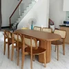 Bo ban an oval 4 ghe Minai 4 Bộ bàn ăn oval 4-6 ghế gỗ tự nhiên Minai - Ảnh 12