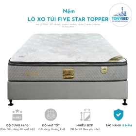 Nệm lò xo túi Five Star Topper FINE
