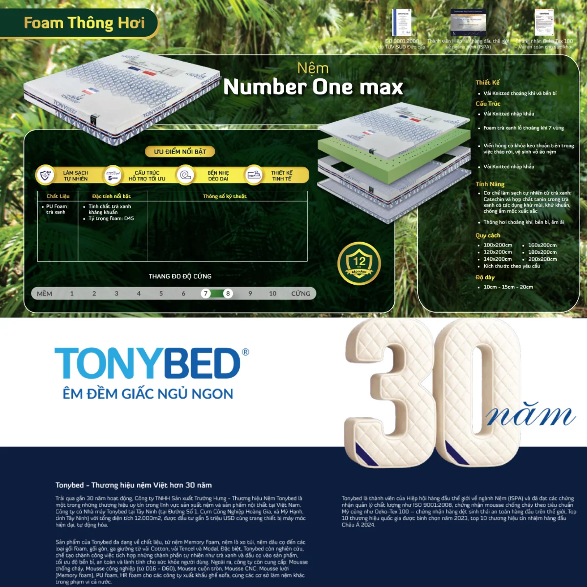 Nem thong hoi Five Star Tra Xanh nhieu size THFSTX 2 Nệm thông hơi Five Star Trà Xanh ICON - Ảnh 3