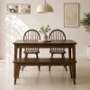 Bo ban an 3 ghe go tu nhien Solas Bench 3 Bộ bàn ăn 3 ghế gỗ tự nhiên Solas Bench - Ảnh 4