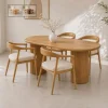 Bo ban an oval 4 6 ghe go tu nhien Nevas 2 Bộ bàn ăn oval 4-6 ghế gỗ tự nhiên Nevas - Ảnh 7