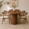 Bo ban an oval 4 6 ghe go tu nhien Nevas 4 Bộ bàn ăn oval 4-6 ghế gỗ tự nhiên Nevas - Ảnh 8