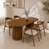 Bo ban an oval 4 6 ghe go tu nhien Nevas 6 Bộ bàn ăn oval 4-6 ghế gỗ tự nhiên Nevas - Ảnh 10
