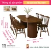 Bo ban an oval 4 6 ghe go tu nhien Riot 10 Bộ bàn ăn oval 4-6 ghế gỗ tự nhiên Riot - Ảnh 2