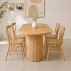 Bo ban an oval 4 6 ghe go tu nhien Riot 5 Bộ bàn ăn oval 4-6 ghế gỗ tự nhiên Riot - Ảnh 10