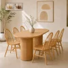 Bo ban an oval 4 6 ghe go tu nhien Solas 9 Bộ bàn ăn oval 4-6 ghế gỗ tự nhiên Solas - Ảnh 6