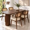 Bo ban an oval 4 ghe go tu nhien Karam 2 Bộ bàn ăn oval 4 ghế gỗ tự nhiên Karam - Ảnh 7