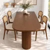 Bo ban an oval 4 ghe go tu nhien Karam 3 Bộ bàn ăn oval 4 ghế gỗ tự nhiên Karam - Ảnh 6