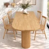 Bo ban an oval 4 ghe go tu nhien Karari 3 Bộ bàn ăn oval 4 ghế gỗ tự nhiên Karari - Ảnh 4