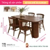 Bo ban an oval 4 ghe go tu nhien Karari 7 Bộ bàn ăn oval 4 ghế gỗ tự nhiên Karari - Ảnh 2
