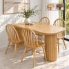 Bo ban an oval 4 ghe go tu nhien Karas Bộ bàn ăn oval 4 ghế gỗ tự nhiên Karas - Ảnh 7