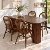 Bo ban an oval 4 ghe go tu nhien Karas 3 Bộ bàn ăn oval 4 ghế gỗ tự nhiên Karas - Ảnh 3