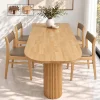 Bo ban an oval 4 ghe go tu nhien Karat 4 Bộ bàn ăn oval 4 ghế gỗ tự nhiên Karat - Ảnh 5